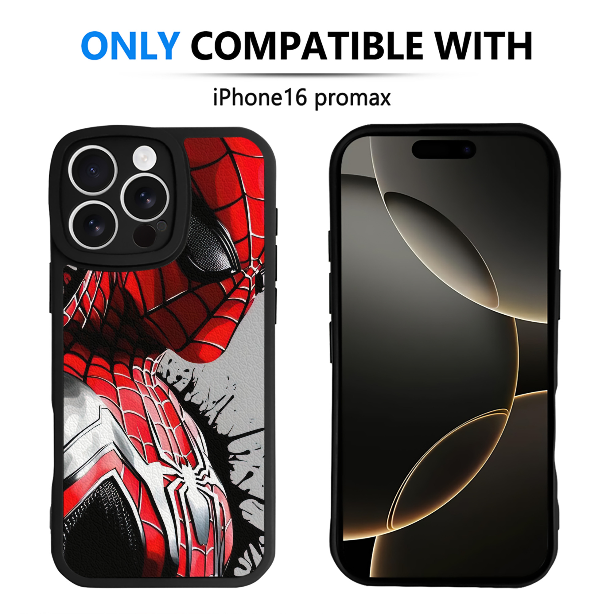 （画像用） Spider Man スパイダーマン 【iPhone 16シリーズ対応】シリコンスマホケース（レザー調） 材質：シリコン